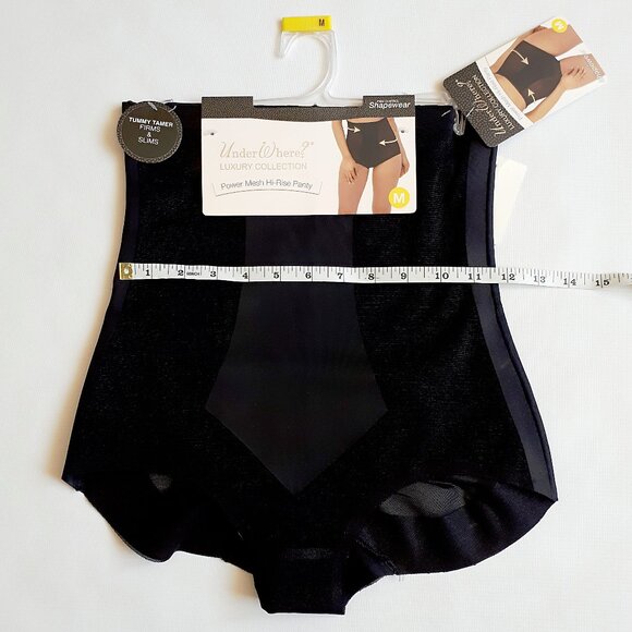 UNDER WHERE? Power Mesh High Rise Panty Shapewear in Black - Picture 7 of 9